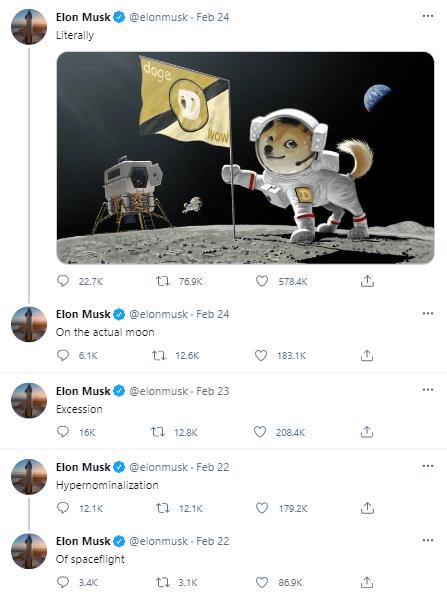 狗狗幣要上月球？馬斯克發文：是真的，坐SpaceX去！