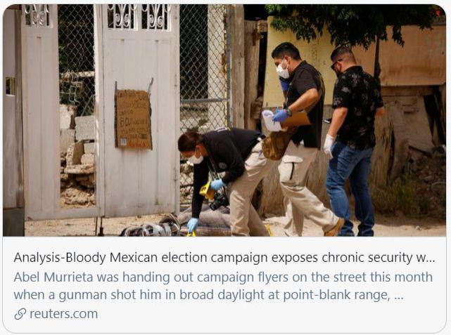 墨西哥正經史上最暴力一次選舉：數十名候選人被殺