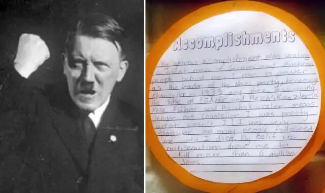 為完成作業小學生扮希特勒，美國學校道歉並調查