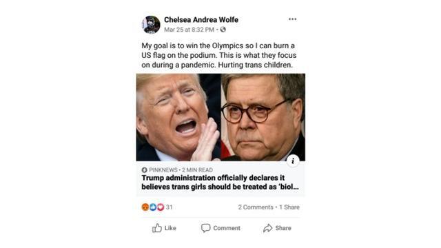 奧運選手驚人言論被翻出：領獎牌時將燒美國國旗