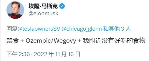 Elon muusk tweet about wegovy